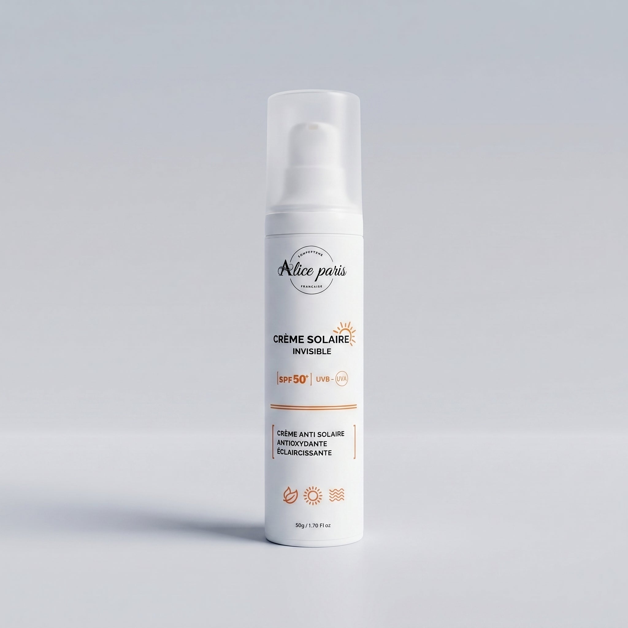 Crème solaire invisible SPF50+ UVB-UVA – Alice paris