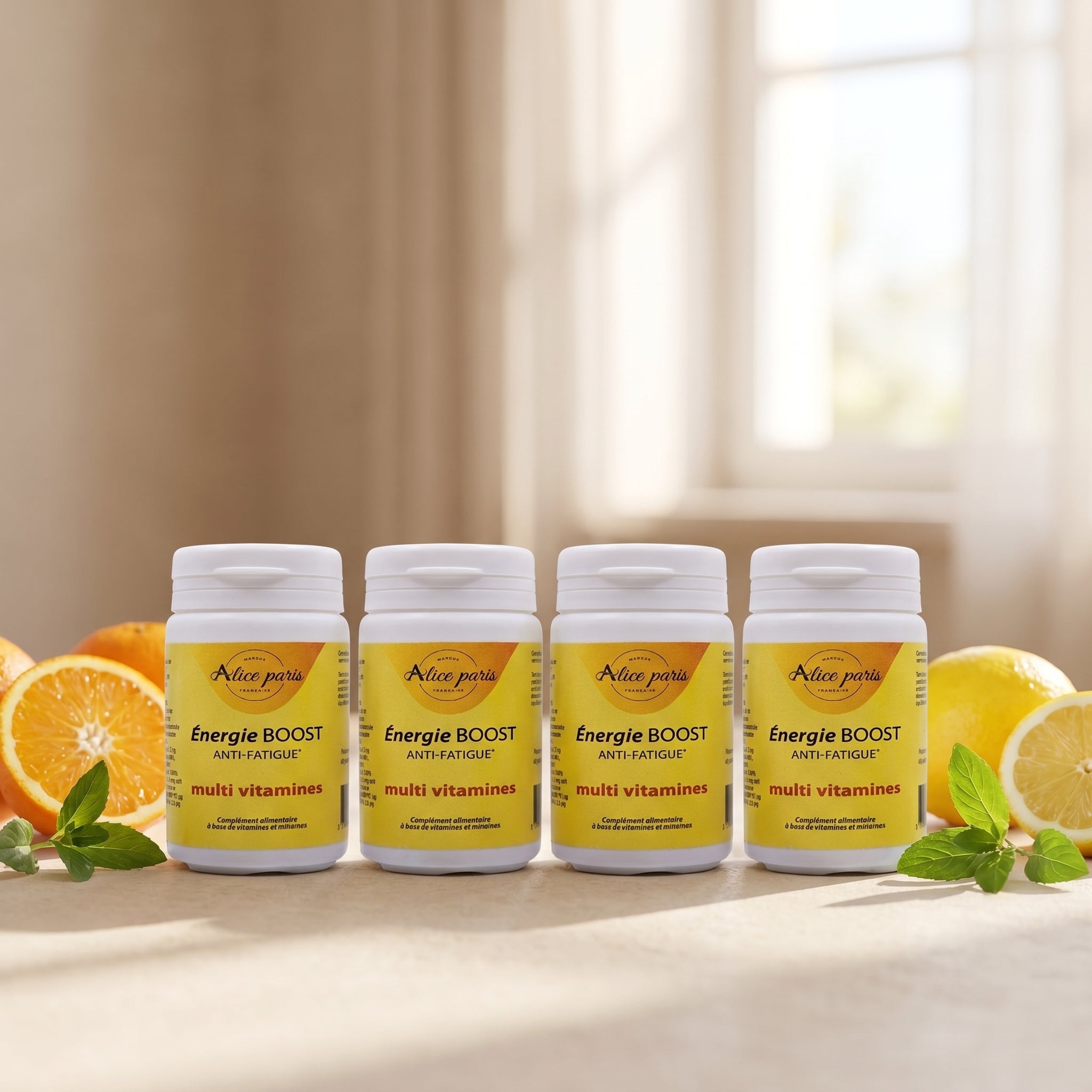 Pack 4 Alice vitamine minéraux énergie boost